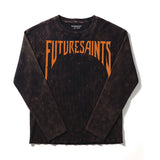 gothic saints boxy waffle tee