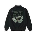 One favour half zipper sweatshirt