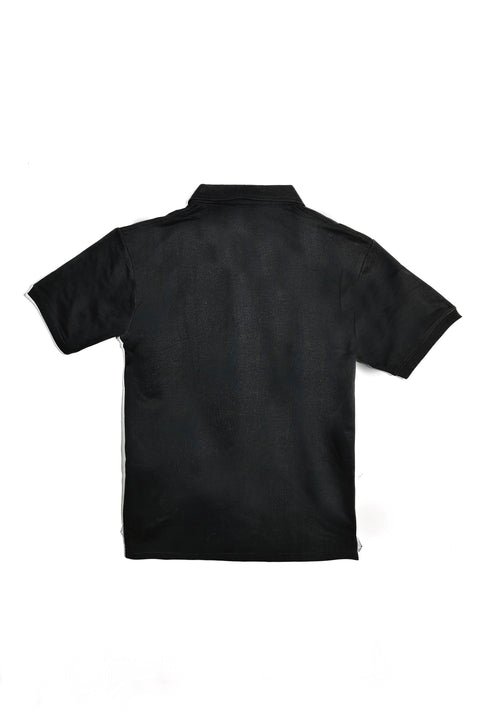 University black zip  polo