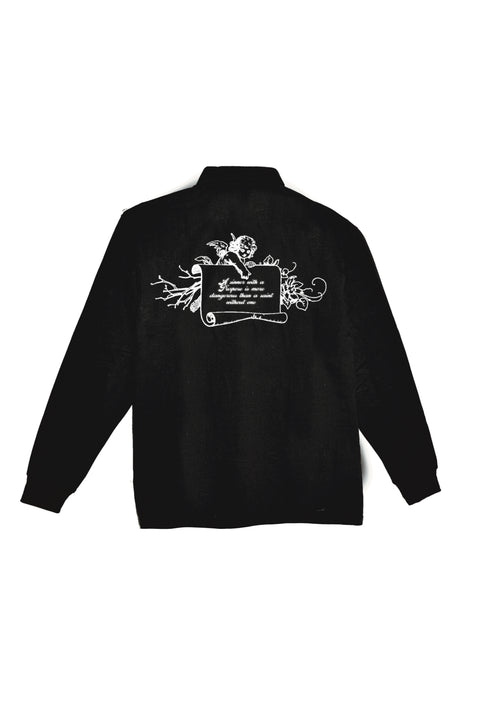 Wise quote longsleeve polo