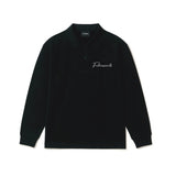 Signature quote long sleeve polo