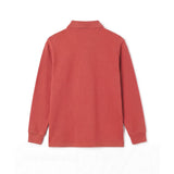 signature terracotta  embroidered long sleeve polo