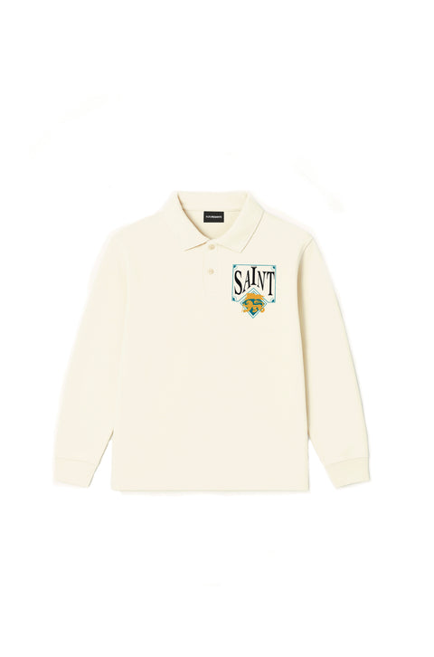 Saints card long sleeve polo