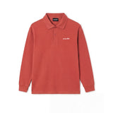 signature terracotta  embroidered long sleeve polo