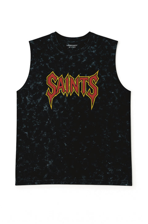 Spooky saints stone wash tanktop