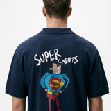 Supersaints navy blue polo