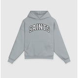 University grey box fit hoodie