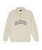 University beige half zipper sweatshirt