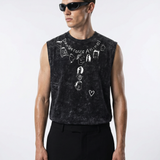 Social being stone wash tank top