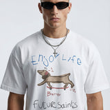 happy life oversize tshirt