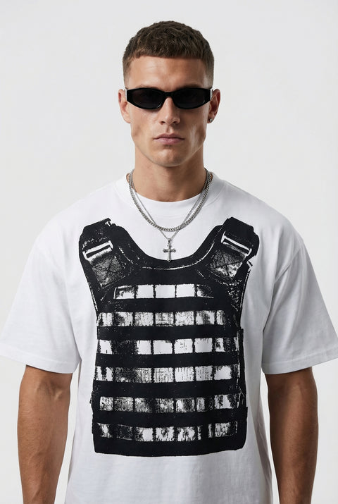 Utility vest oversized tshirt
