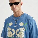 Twin cats oversized tshirt